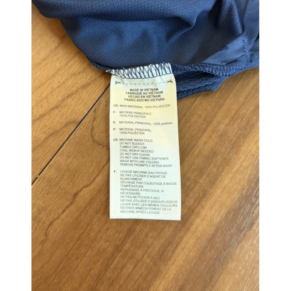 Adidas Climacool Polo Shirt Golf Club of Indiana Blue Yellow Men's Size Large L - Picture 10 of 10